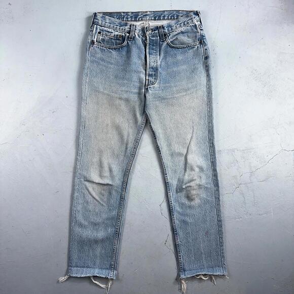 Levis 501 Vintage 80s USA XX Straight Leg Jeans Blue Light ALTERED